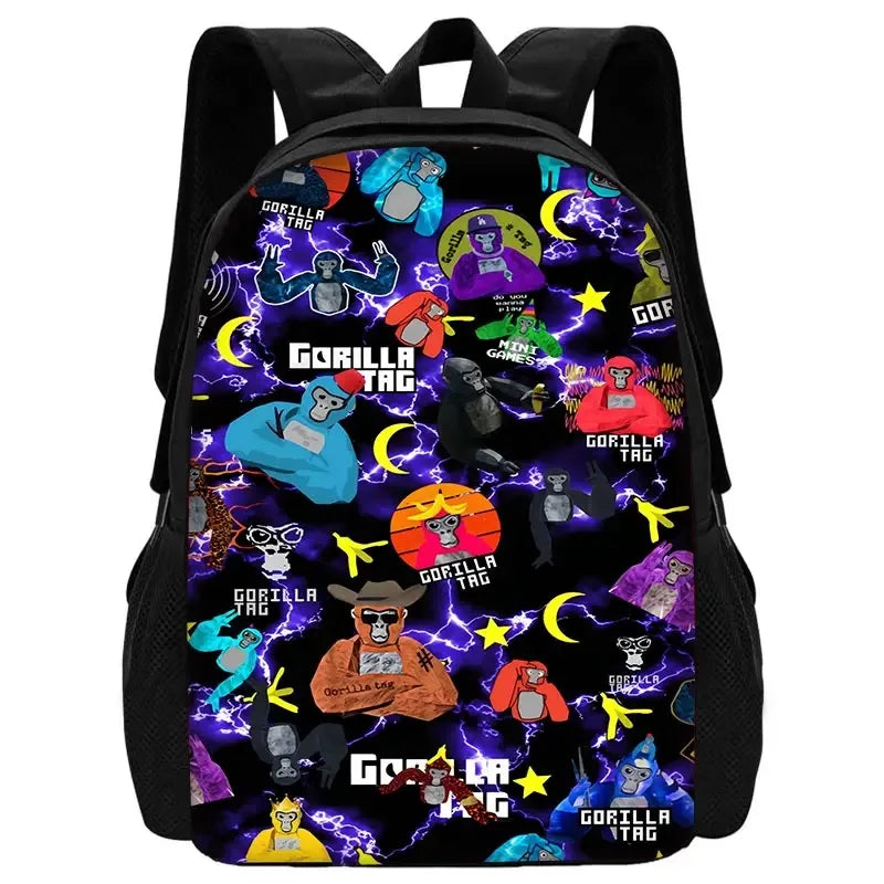 Cartoon Gorilla School Backpack For Kids With Pencil Case - ToylandEU