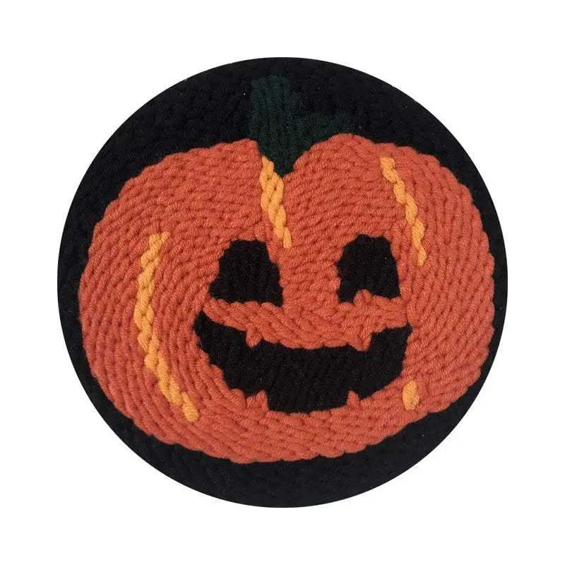 Cartoon Halloween Pumpkin Needle Punch Embroidery Kit for Beginners - Spooky Home Decor Craft Set -  ToylandEU™
