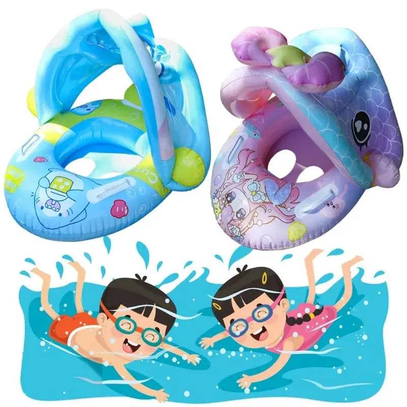  Cartoon Inflatable Baby Float Detachable Shade -  ToylandEU™
