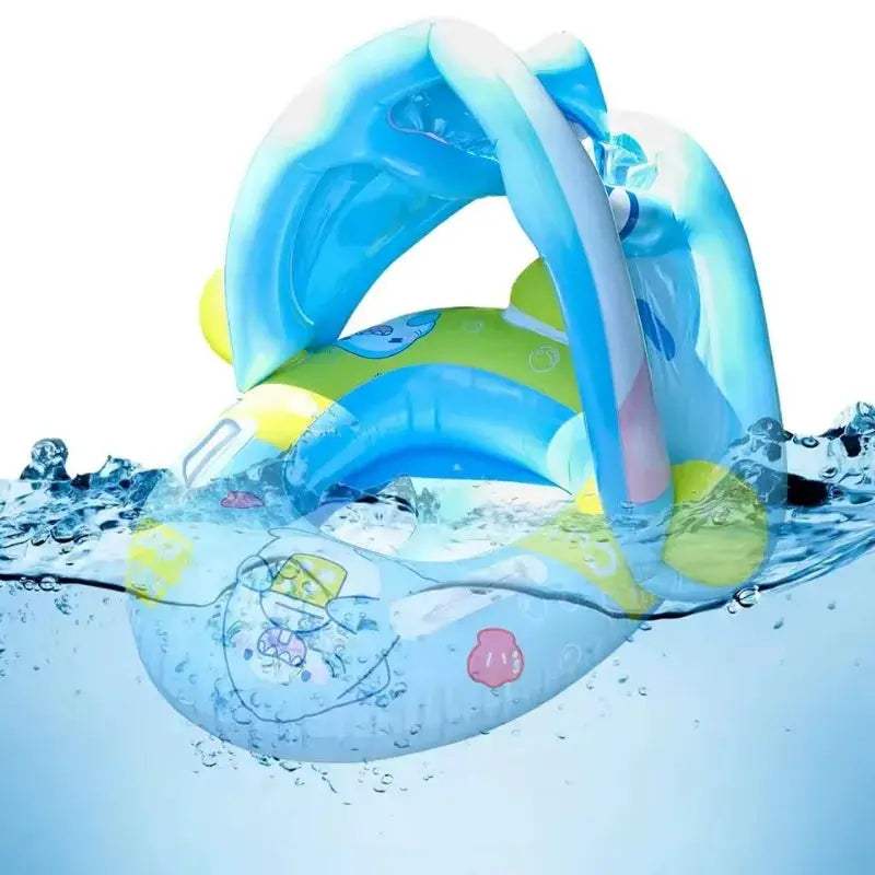  Cartoon Inflatable Baby Float Detachable Shade -  ToylandEU™