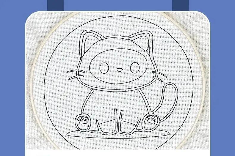  Cartoon Pattern Punch Needle Embroidery Kit for Beginners - Creative DIY Home Decor Gift for Kids and Adults -  ToylandEU™