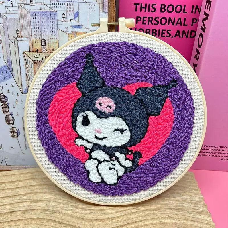 Cartoon Pattern Punch Needle Embroidery Kit for Beginners - Creative DIY Home Decor Gift for Kids and Adults -  ToylandEU™