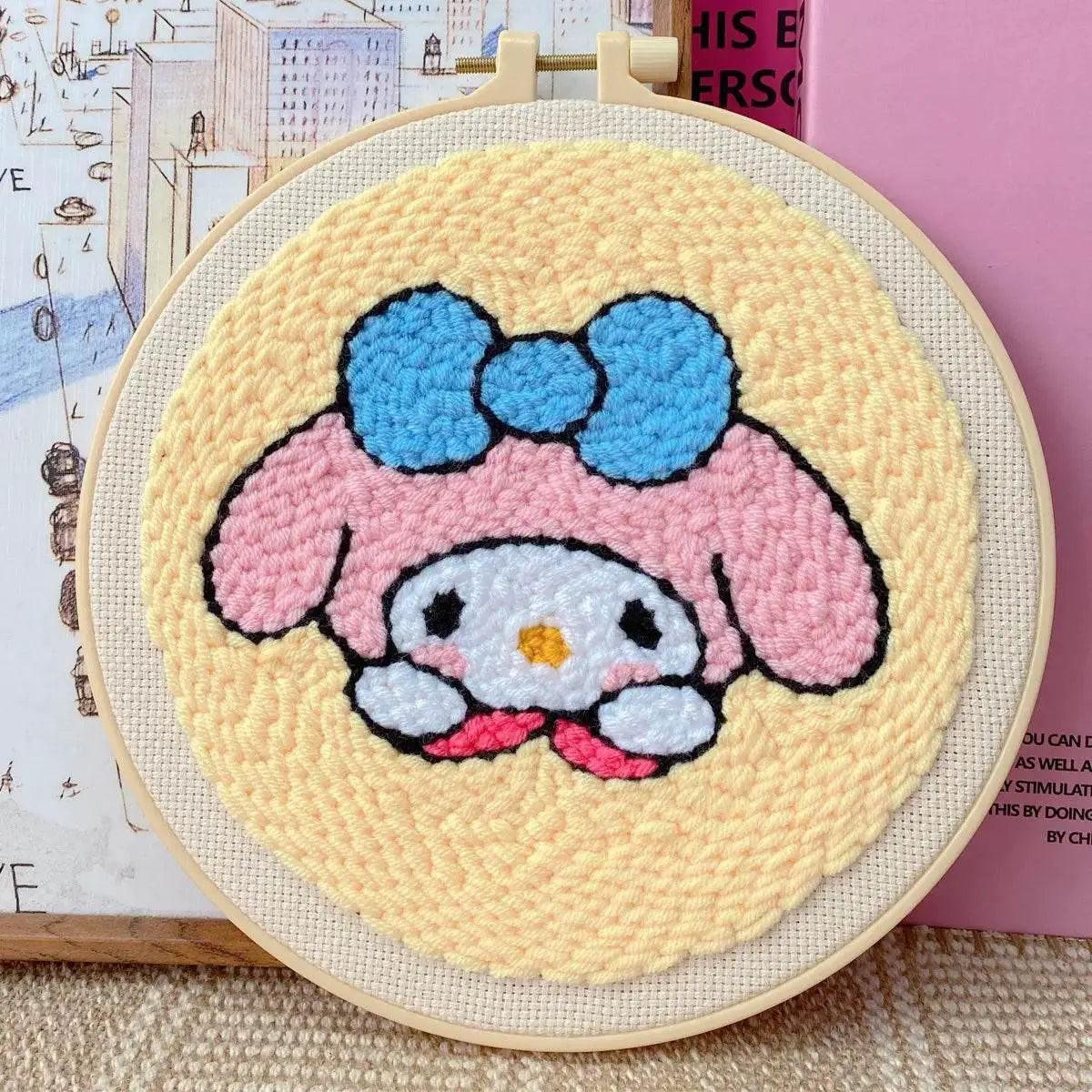  Cartoon Pattern Punch Needle Embroidery Kit for Beginners - Creative DIY Home Decor Gift for Kids and Adults -  ToylandEU™