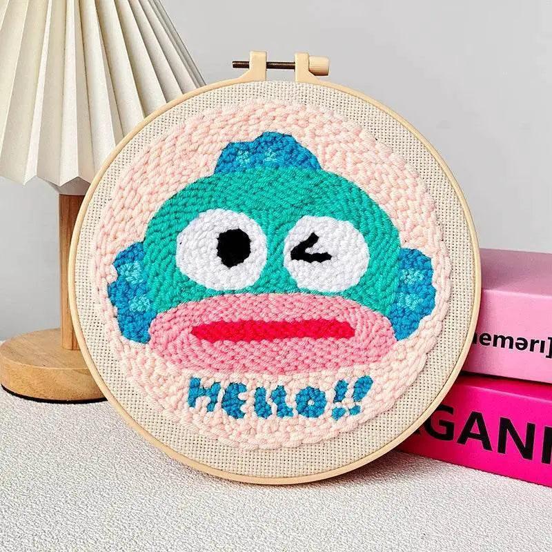  Cartoon Pattern Punch Needle Embroidery Kit for Beginners - Creative DIY Home Decor Gift for Kids and Adults -  ToylandEU™