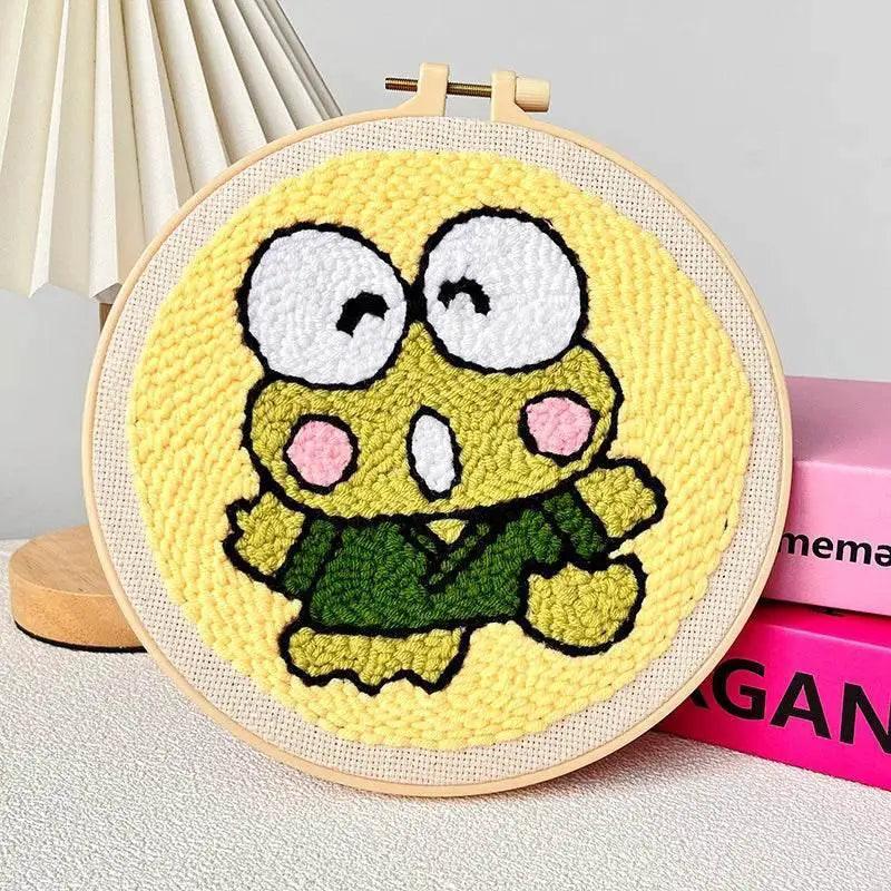  Cartoon Pattern Punch Needle Embroidery Kit for Beginners - Creative DIY Home Decor Gift for Kids and Adults -  ToylandEU™