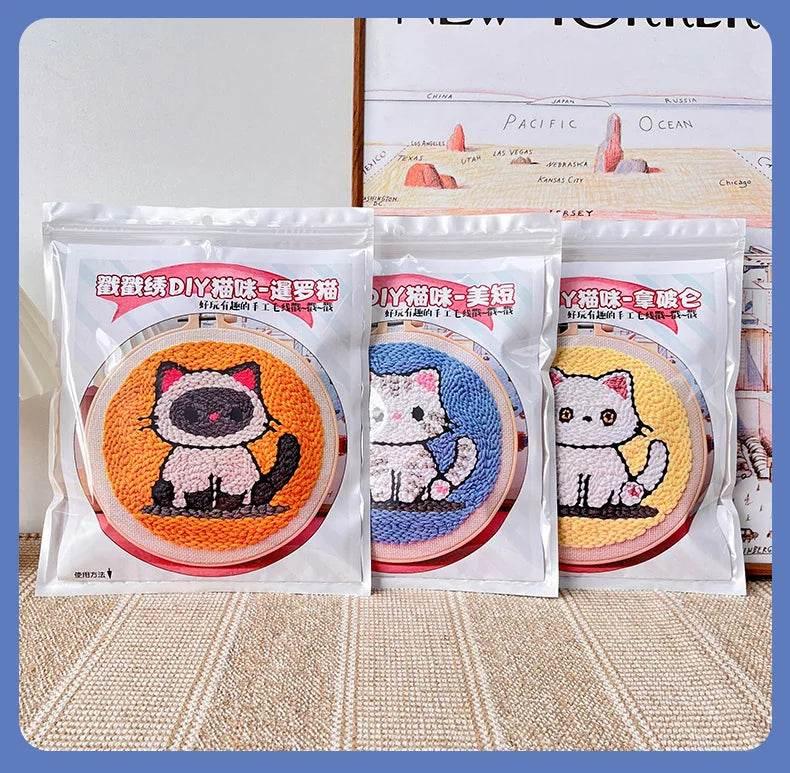 Stickset mit Punch Needle und Cartoon-Muster für Anfänger – Kreatives DIY-Geschenk zur Heimdekoration für Kinder und Erwachsene – ToylandEU