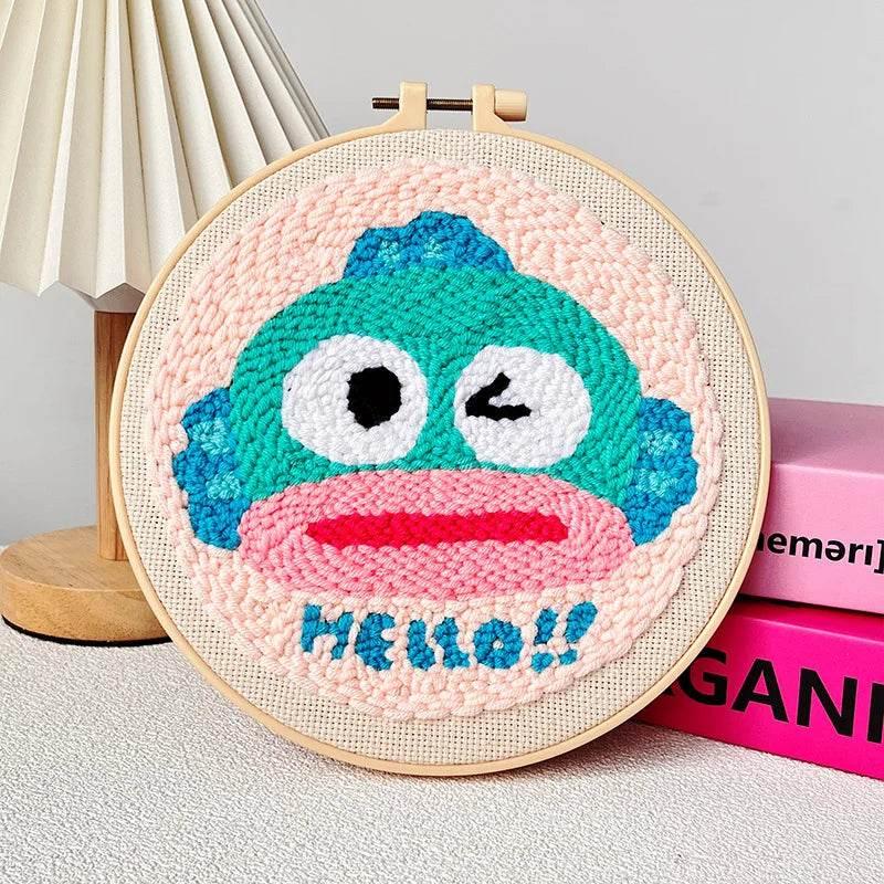 Stickset mit Punch Needle und Cartoon-Muster für Anfänger – Kreatives DIY-Geschenk zur Heimdekoration für Kinder und Erwachsene – ToylandEU