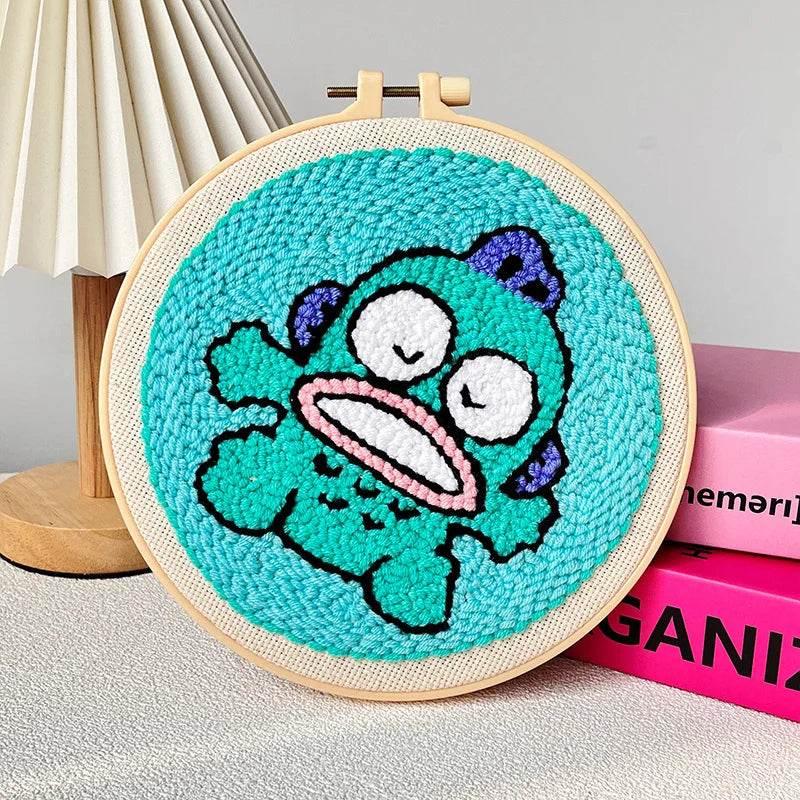 Stickset mit Punch Needle und Cartoon-Muster für Anfänger – Kreatives DIY-Geschenk zur Heimdekoration für Kinder und Erwachsene – ToylandEU