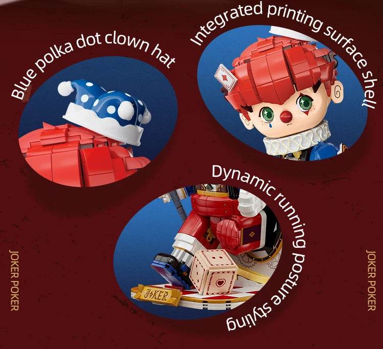 Cartoon Poker Joker Building Block Figure Toy Bricks Set - ToylandEU