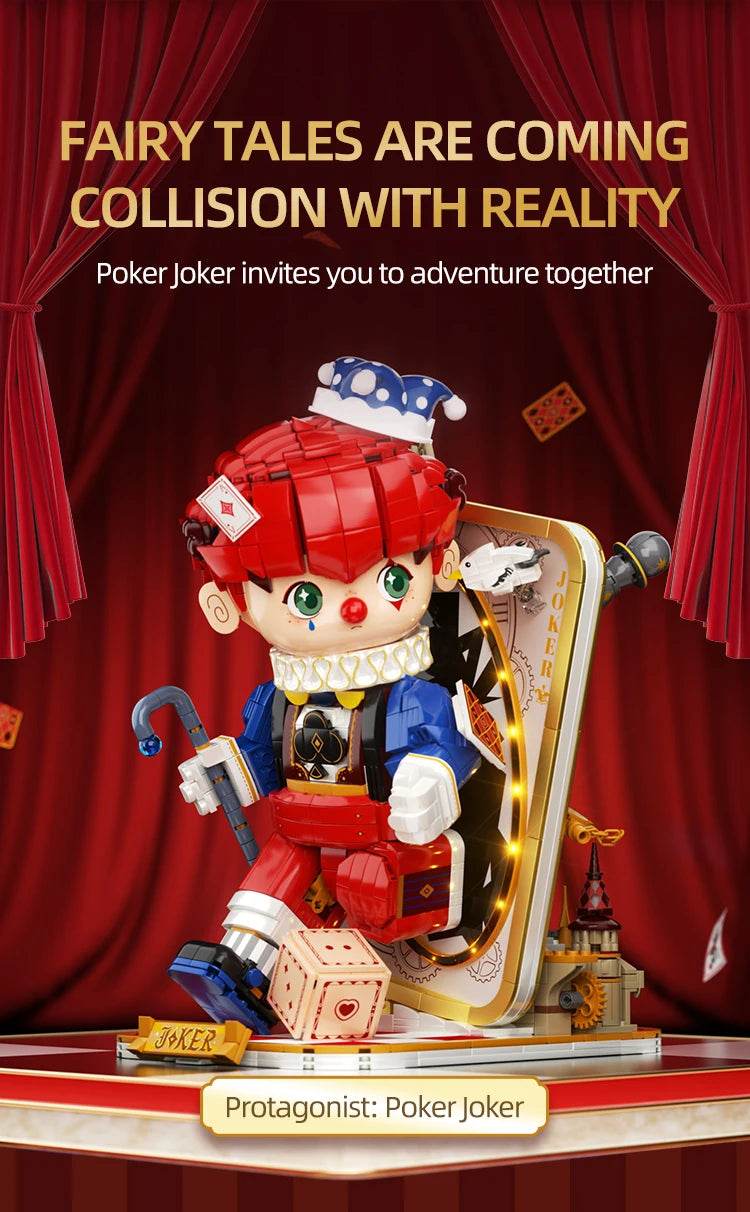 Cartoon Poker Joker Building Block Figure Toy Bricks Set - ToylandEU