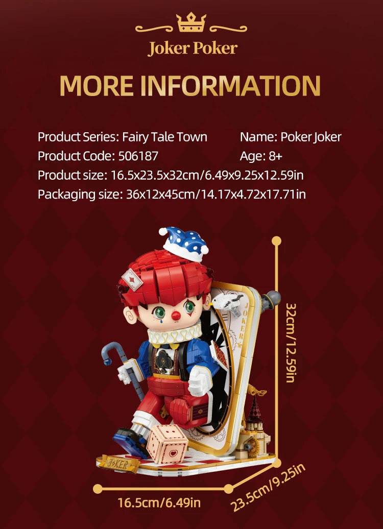 Cartoon Poker Joker Building Block Figure Toy Bricks Set - ToylandEU