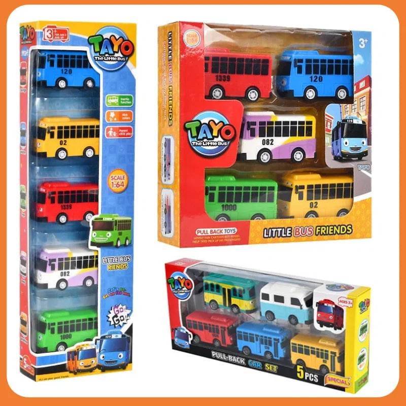 Cartoon Puzzle Korean Tayo Mini Bus Toy With Openable Doors - ToylandEU