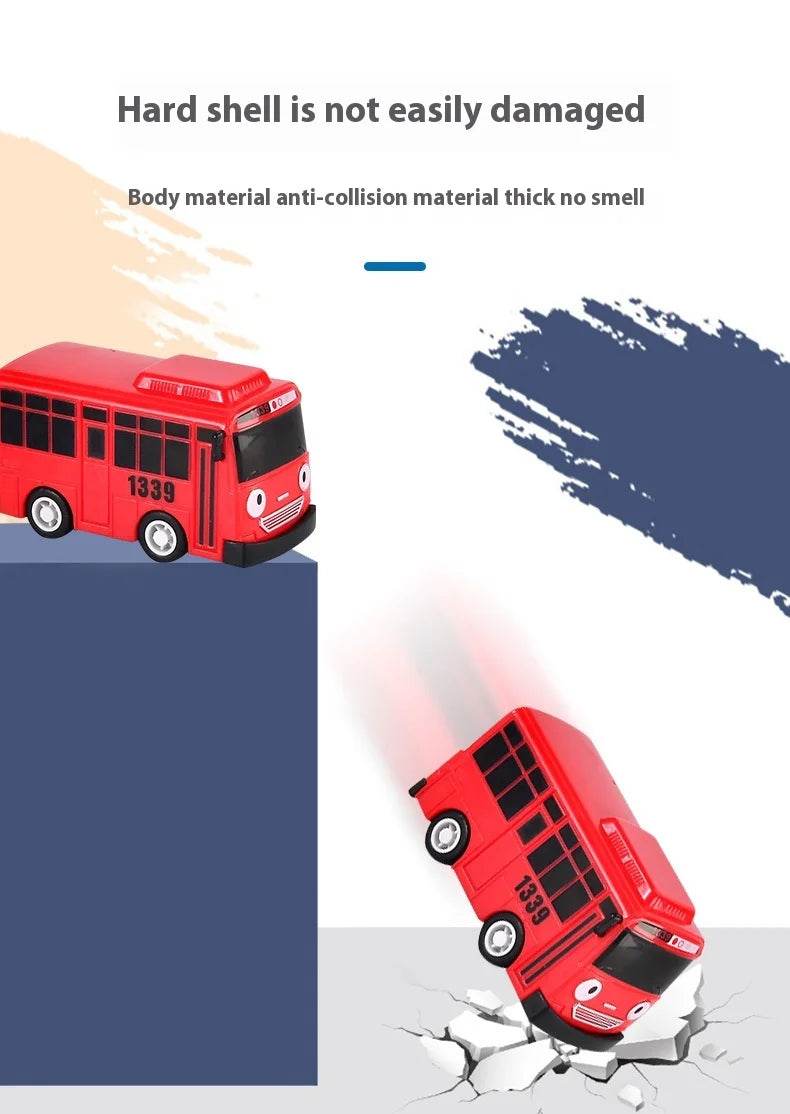 Cartoon Puzzle Korean Tayo Mini Bus Toy With Openable Doors - ToylandEU