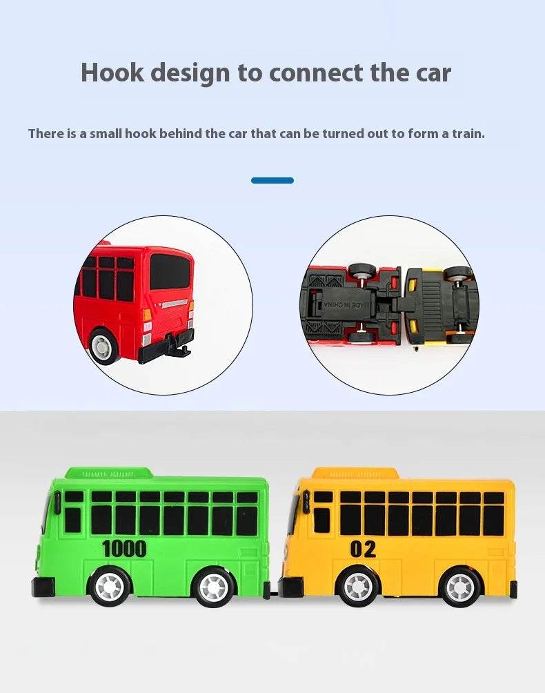 Cartoon Puzzle Korean Tayo Mini Bus Toy With Openable Doors - ToylandEU