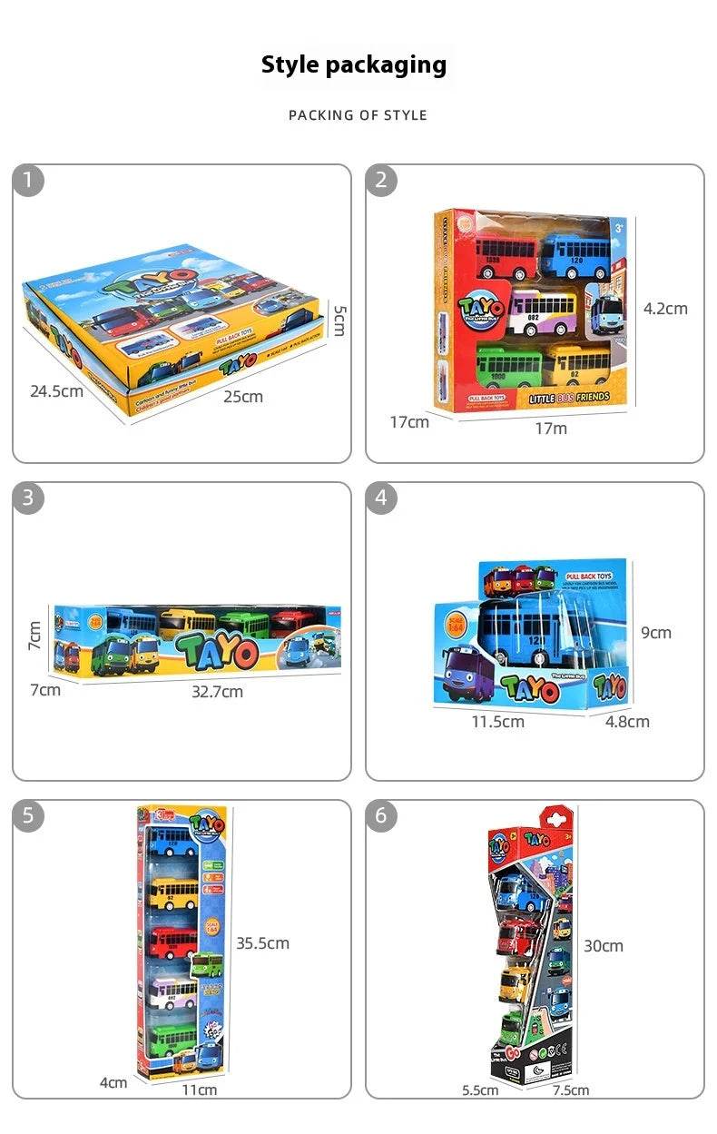 Cartoon Puzzle Korean Tayo Mini Bus Toy With Openable Doors - ToylandEU