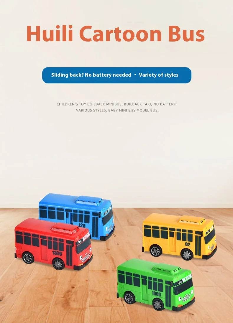 Cartoon Puzzle Korean Tayo Mini Bus Toy With Openable Doors - ToylandEU