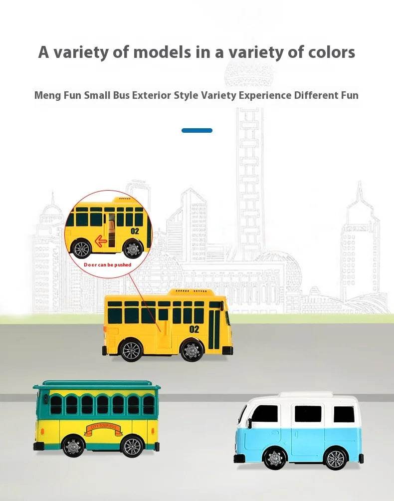 Cartoon Puzzle Korean Tayo Mini Bus Toy With Openable Doors - ToylandEU