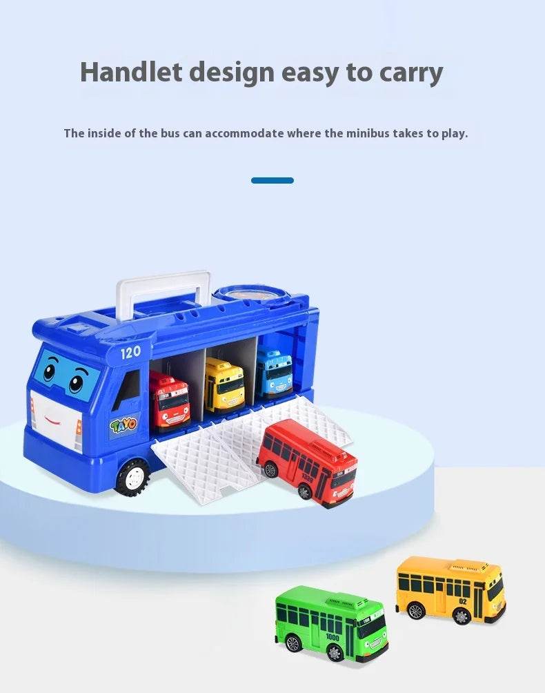 Cartoon Puzzle Korean Tayo Mini Bus Toy With Openable Doors - ToylandEU