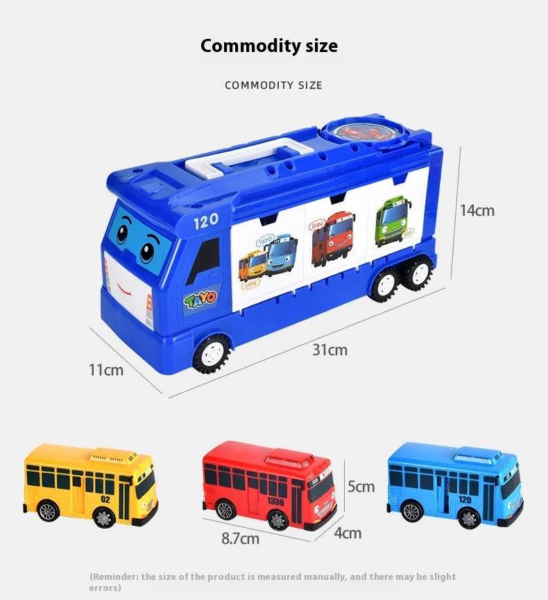 Cartoon Puzzle Korean Tayo Mini Bus Toy With Openable Doors - ToylandEU