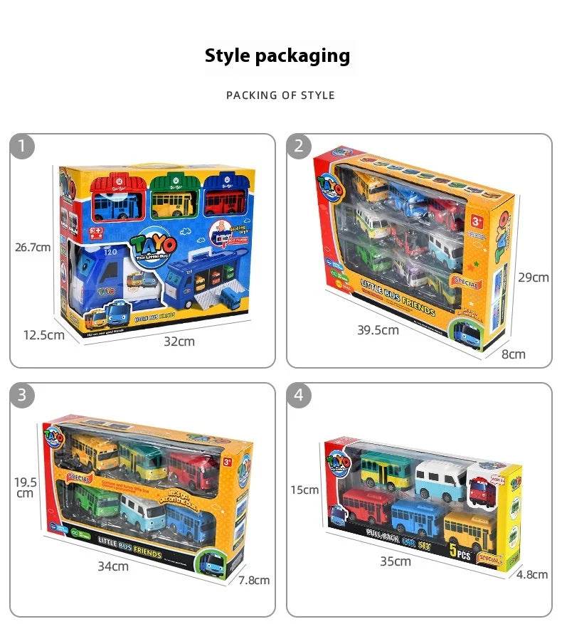 Cartoon Puzzle Korean Tayo Mini Bus Toy With Openable Doors - ToylandEU