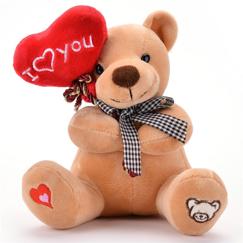 Teddy Bear Plush Toy Holding Heart - Cute Stuffed Animal for Kids - ToylandEU