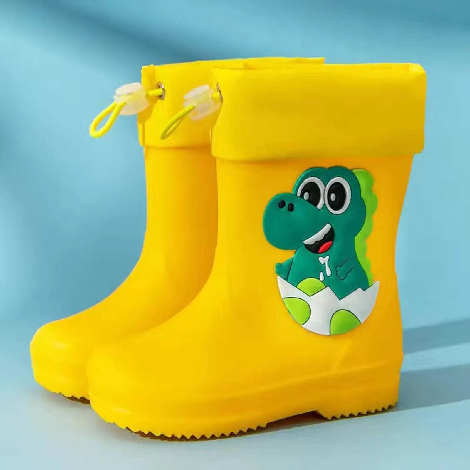 Cartoon Waterproof Rain Boots for Kids - Toddler Natural Rubber Ankle Boots - ToylandEU
