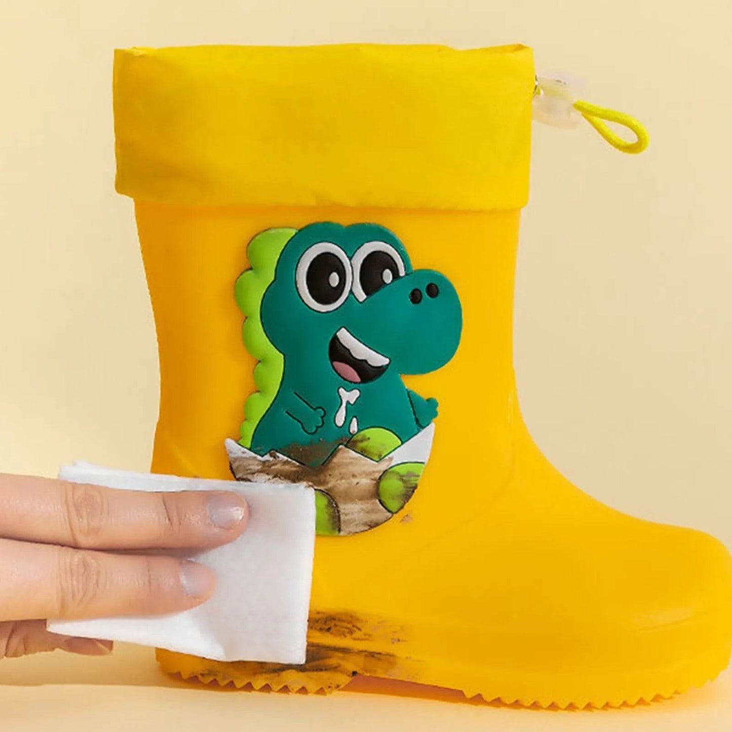 Cartoon Waterproof Rain Boots for Kids - Toddler Natural Rubber Ankle Boots - ToylandEU