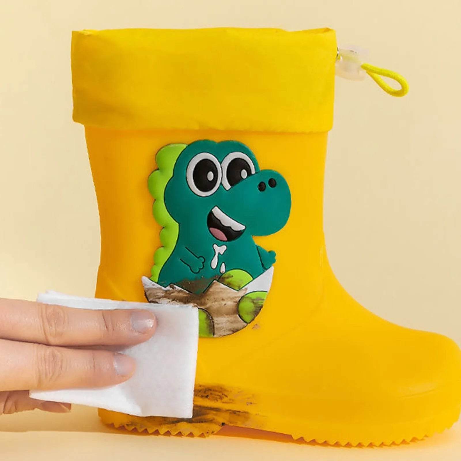 Cartoon Waterproof Rain Boots for Kids - Toddler Natural Rubber Ankle Boots - ToylandEU