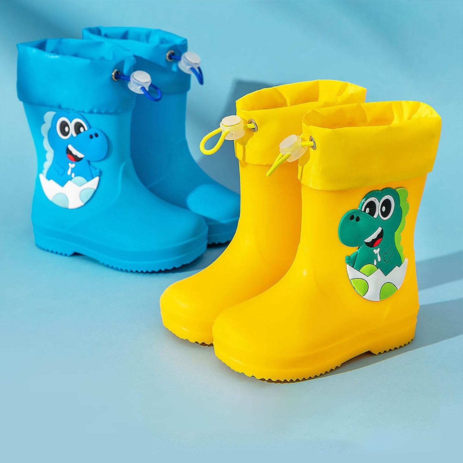 Cartoon Waterproof Rain Boots for Kids - Toddler Natural Rubber Ankle Boots - ToylandEU