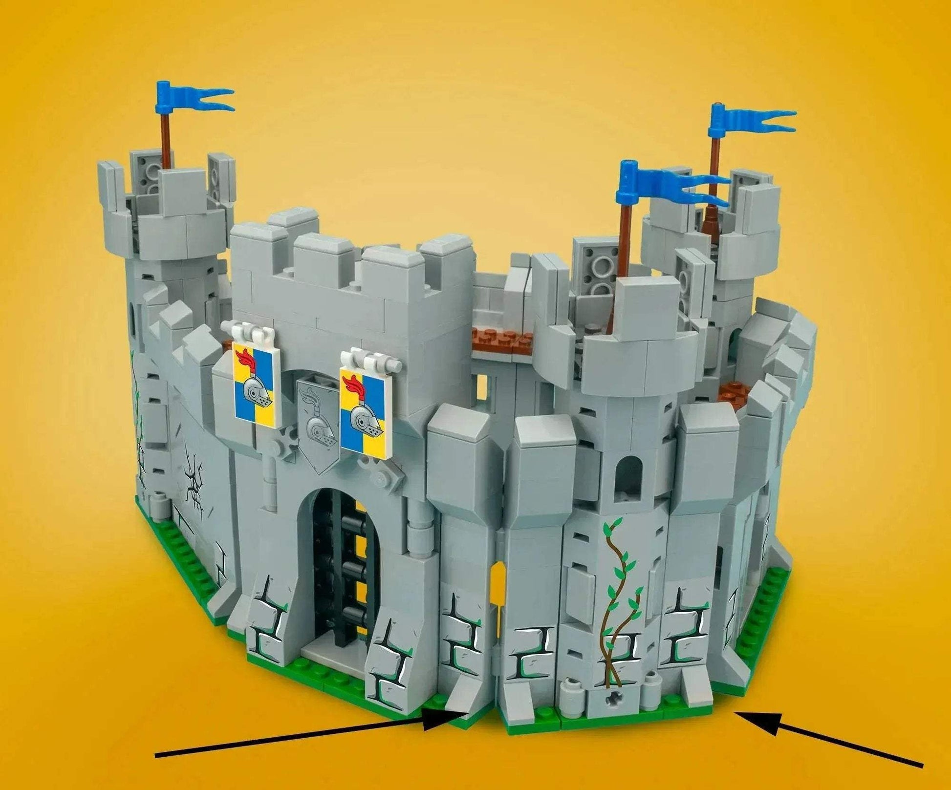 Castle Corner Curve Expandable Modular LEGO Castle Building Set - ToylandEU