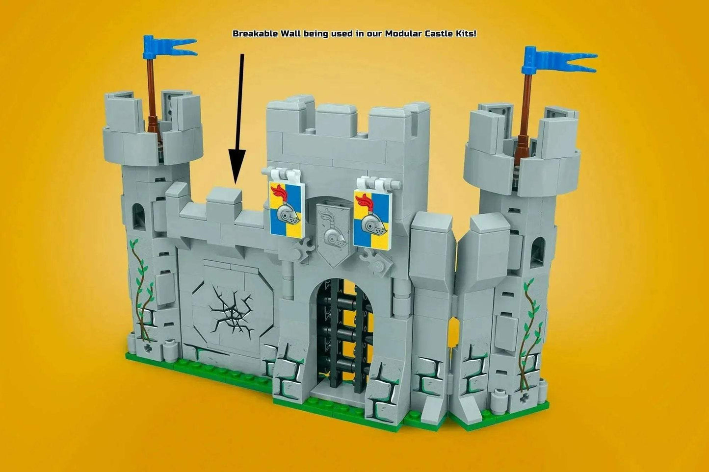 Expandable Breakable Castle Wall for Modular Castle Sets - ToylandEU