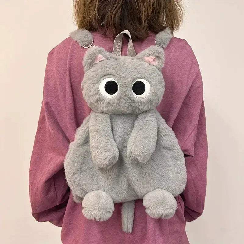 Cat Backpack Plush Kawaii Crossbody With Large Capacity - ToylandEU