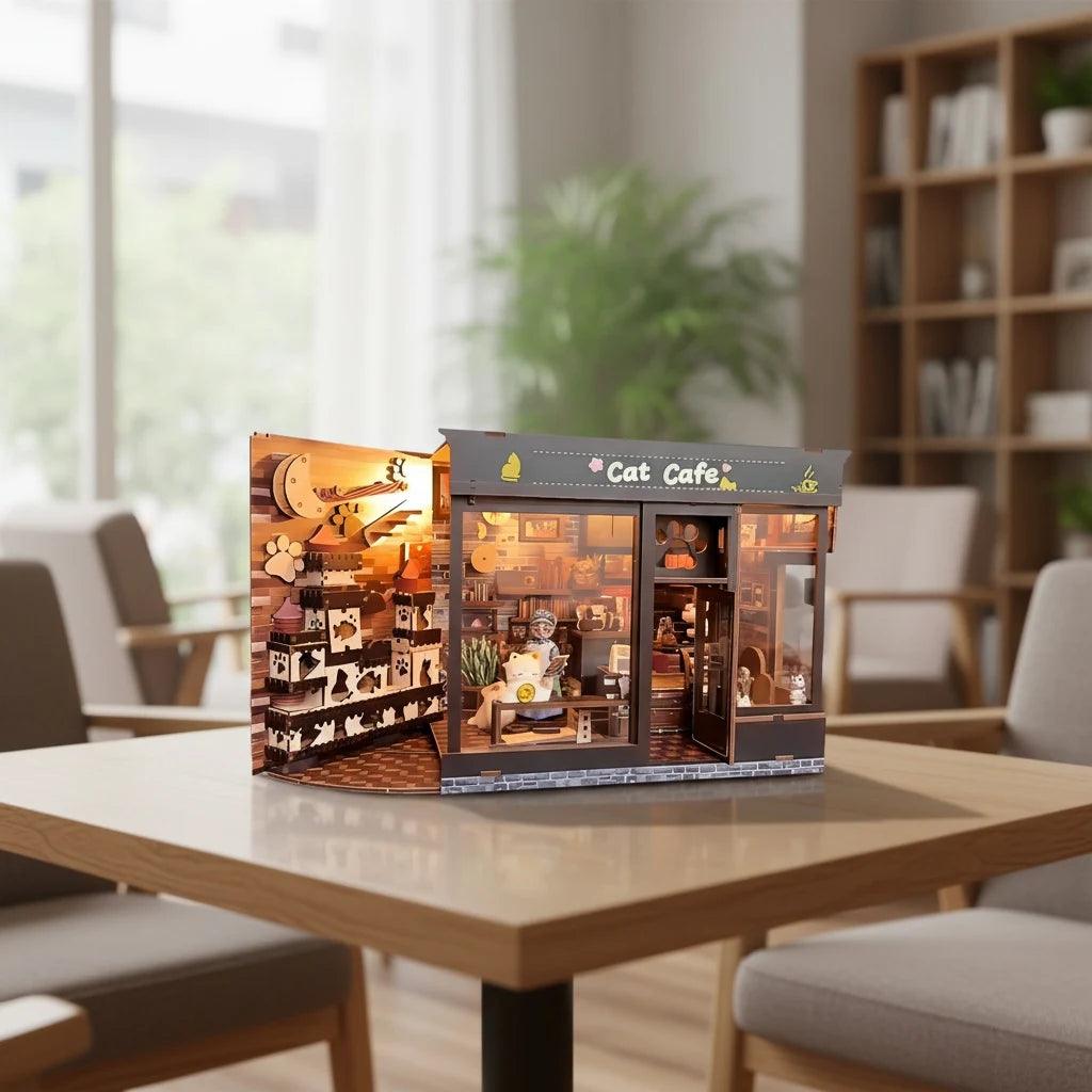 Cat Book Nook Kit | DIY 3D Puzzle | Toylandeu™ 