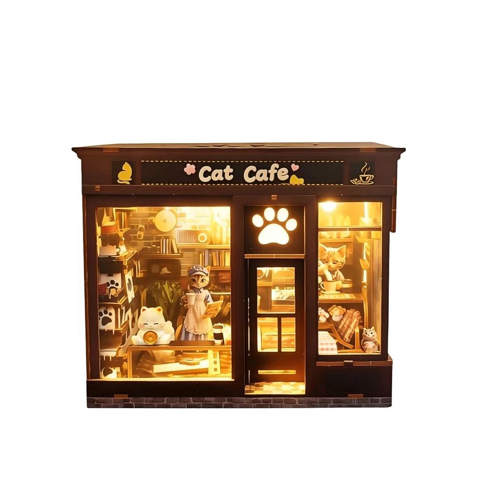  Cat Book Nook Kit | DIY 3D Puzzle | Toylandeu™ 