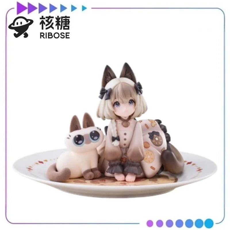 Cat Figure Set | Siamese & Azuki Cats, 127mm | Toylandeu™