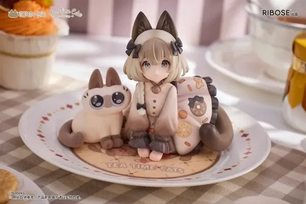 Cat Figure Set | Siamese & Azuki Cats, 127mm | Toylandeu™