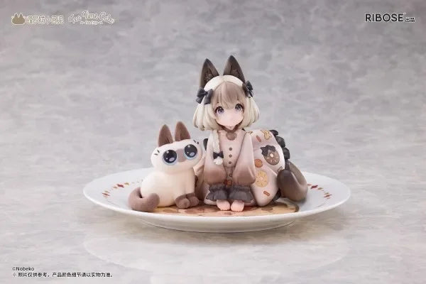 Cat Figure Set | Siamese & Azuki Cats, 127mm | Toylandeu™