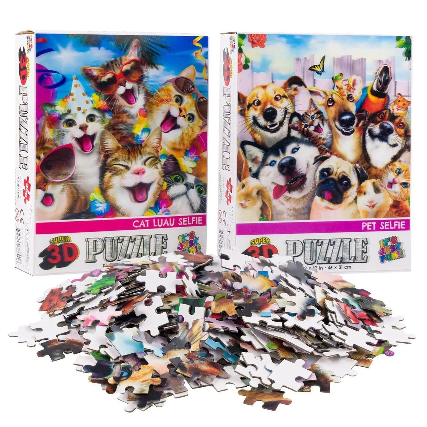  Cat Luau 3D Lenticular Jigsaw Puzzles Set Of 2 Premium -  ToylandEU™