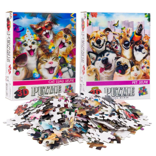  Cat Luau 3D Lenticular Jigsaw Puzzles Set Of 2 Premium -  ToylandEU™