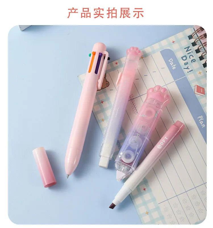  Cat Paw Stationery Kit Elegant Colorful Deluxe 9 In 1 