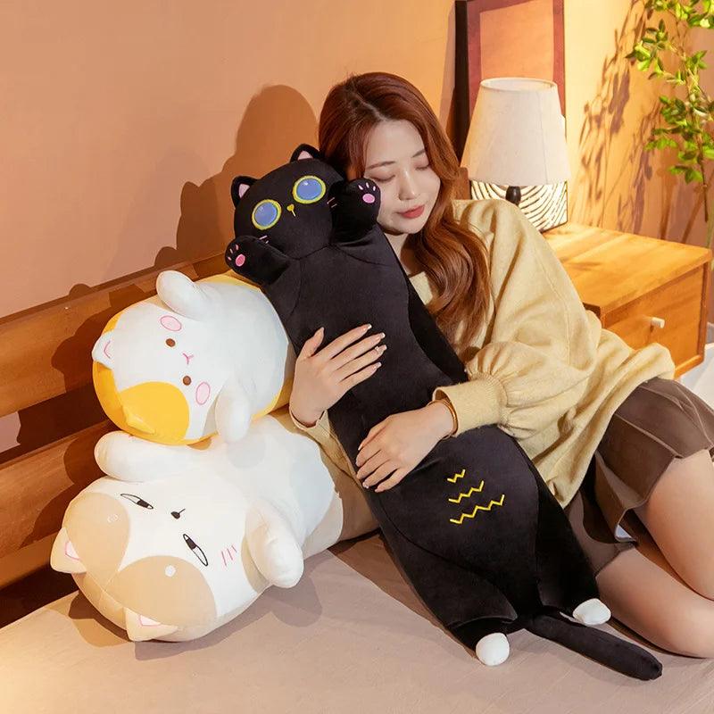 Cat Pillow | Soft Long Plush | PP Cotton Filling | 50-130 cm
