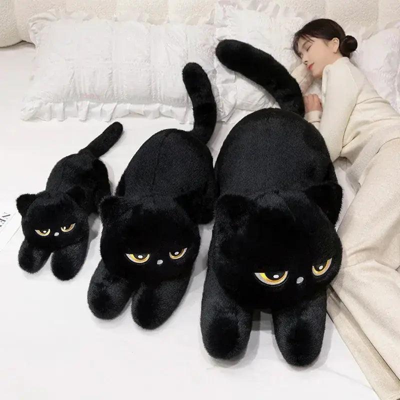  Cat Plush Pillow Ultra Soft Black Cat Cushion -  ToylandEU™