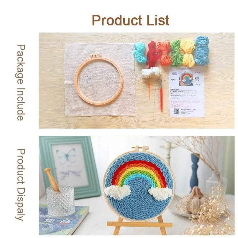  Cat-Themed Punch Needle Embroidery Kit for Adults - Fun DIY Needlecraft for Beginners -  ToylandEU™