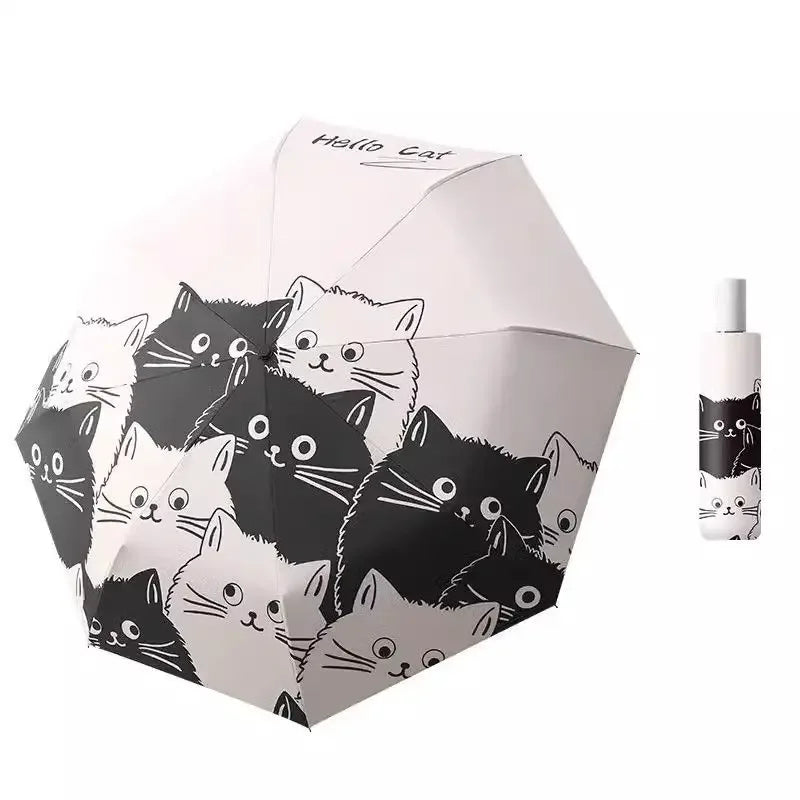 Cat Umbrella Auto Fold Ultraviolet Sun Protection For Kids Lightweight - ToylandEU