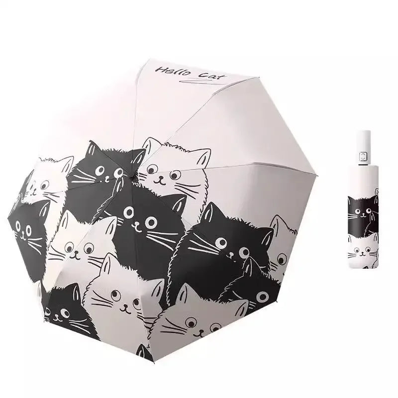 Cat Umbrella Auto Fold Ultraviolet Sun Protection For Kids Lightweight - ToylandEU
