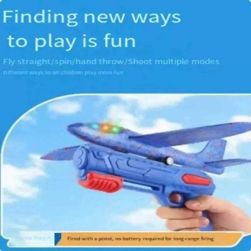 Catapult Foam Plane Gun Fire Outdoor Sports Toy for Boys Girls - ToylandEU