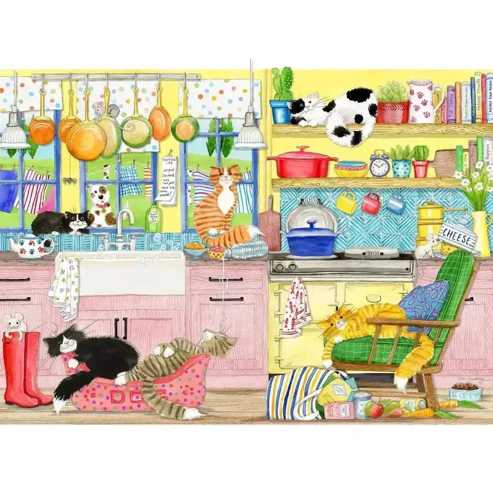 Catastrophe Cottage 4 Pack 500 Piece Jigsaw Puzzles Gibsons Nostalgia - ToylandEU