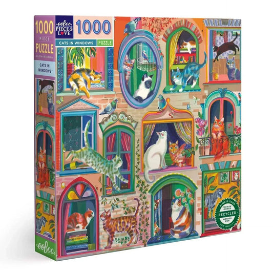  Cats In Windows 1000 Piece Puzzle Cat Lovers Edition -  ToylandEU™