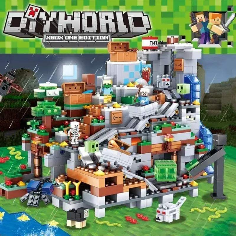 Cave Village Special Edition Lego Compatible Building Blocks With Steve - ToylandEU