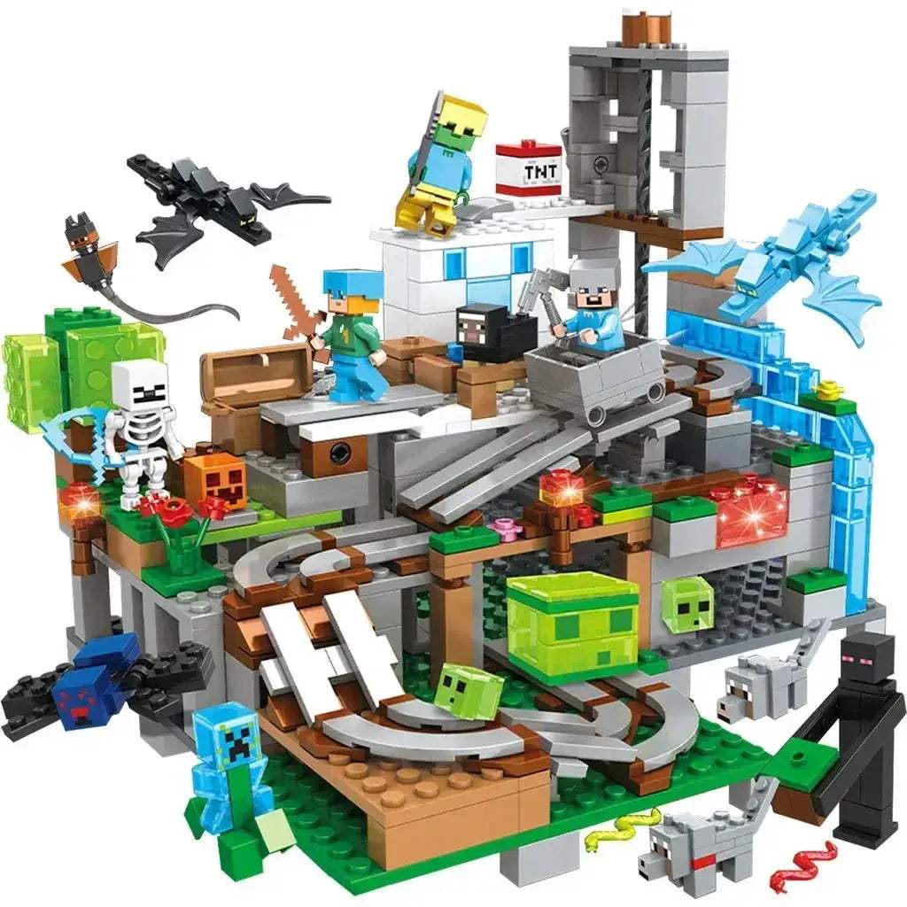 Cave Village Special Edition Lego Compatible Building Blocks With Steve - ToylandEU